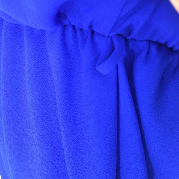 Lac Bleu, Royal Blue Short Chiffon Dress - Picture 8 of 11